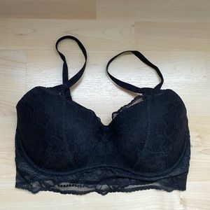 NWOT⭐️ PINK black lace push up bra